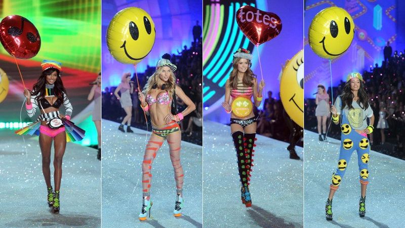 Illustration for article titled Emoji Lingerie and Snow Angels at the Victoria's Secret Fashion Show